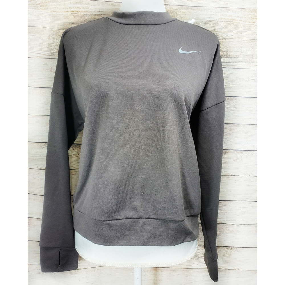 Nike Dri-Fit Green Funnel Neck Thumb Hole Top
